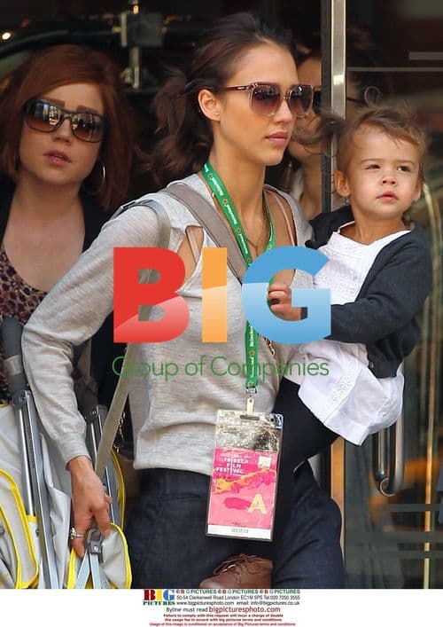 Jessica Alba with daughter Honor in NYC