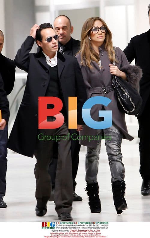 Jennifer Lopez at Nice Airport with Marc Anthony