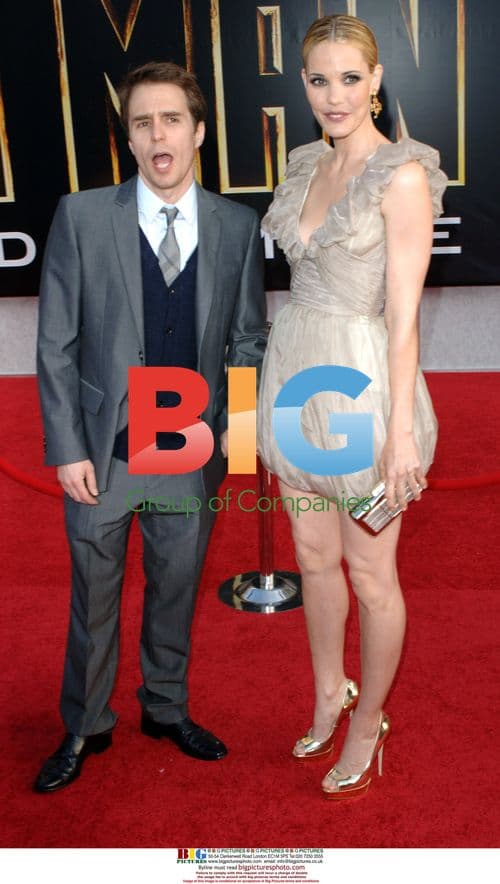 Sam Rockwell and Leslie Bibb at Iron Man 2 Premiere