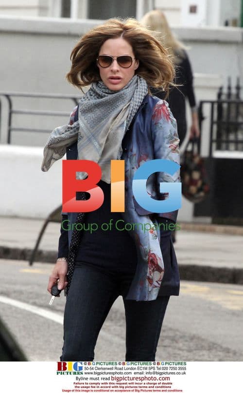 Trinny Woodall on school run in London