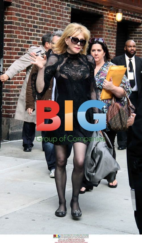 Courtney Love outside Letterman show