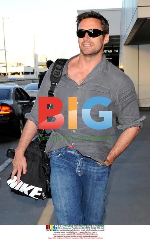 Hugh Jackman Leaving LAX Airport