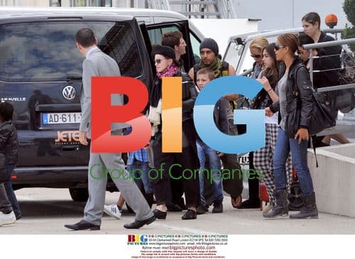 Madonna and Kids at Paris Airport