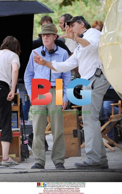 Carla Bruni-Sarkozy, Owen Wilson on set of 'Midnight In Paris'