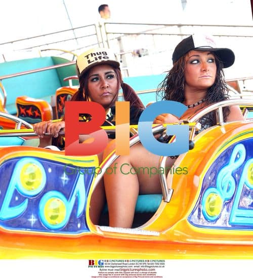 Snooki and Deena on Jersey Shore Boardwalk