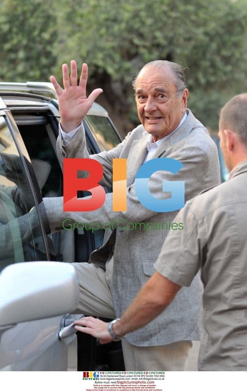 Chirac and Pinault Stroll in Saint Tropez