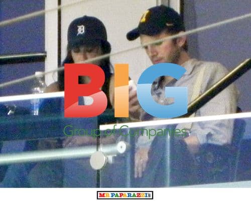 Demi Moore and Ashton Kutcher at Tigers vs. White Sox Game