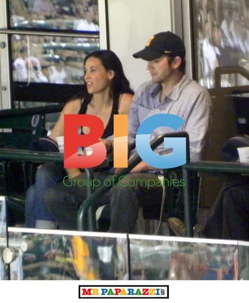 Demi Moore and Ashton Kutcher at Tigers vs. White Sox