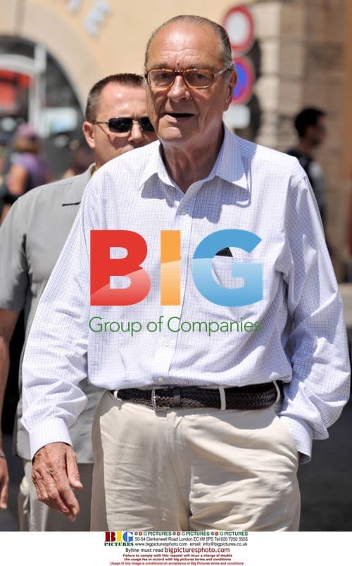 Jacques Chirac Strolling in Saint Tropez