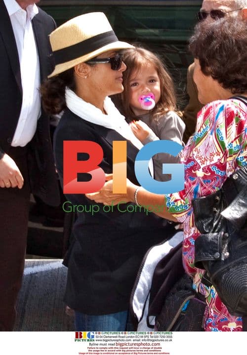 Salma Hayek and Family at LAX