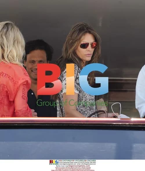 Liz Hurley and Giancarlo Giammetti in Ibiza