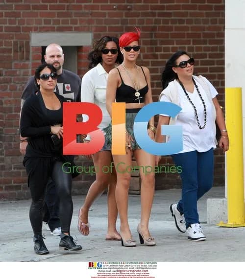 Rihanna on walk before concert in Toronto