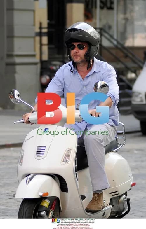Liev Schreiber Riding Vespa in Soho