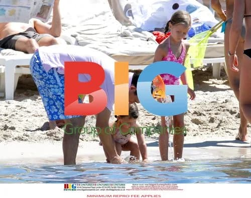 Tim Henman and Family at Beach in France