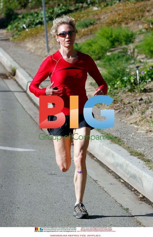Renee Zellweger Jogging in Brentwood