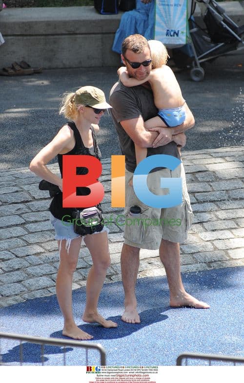 Naomi Watts and Liev Schreiber with kids in NYC