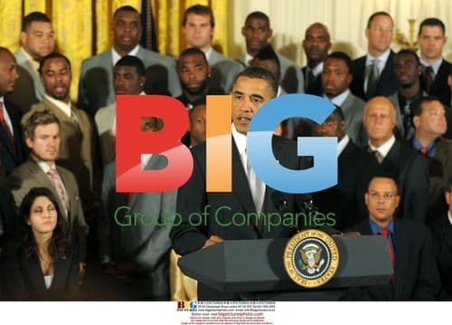 Obama Receives Saints Jersey at White House