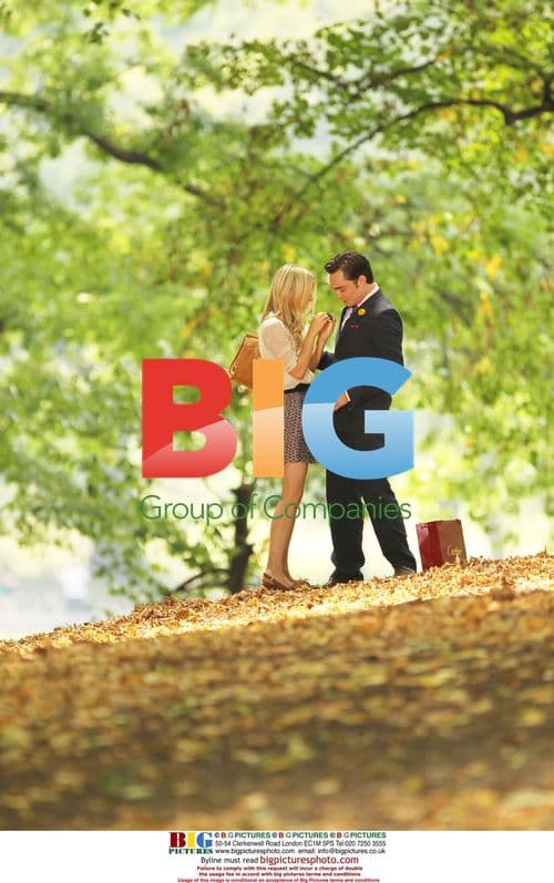 Ed Westwick and Clemence Poesy on 'Gossip Girl' Set