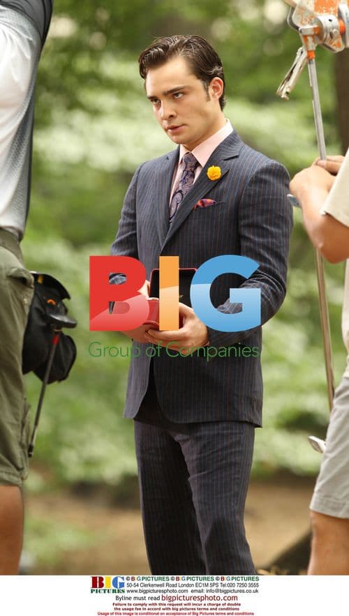 Ed Westwick, Clemence Poesy on 'Gossip Girl' Set