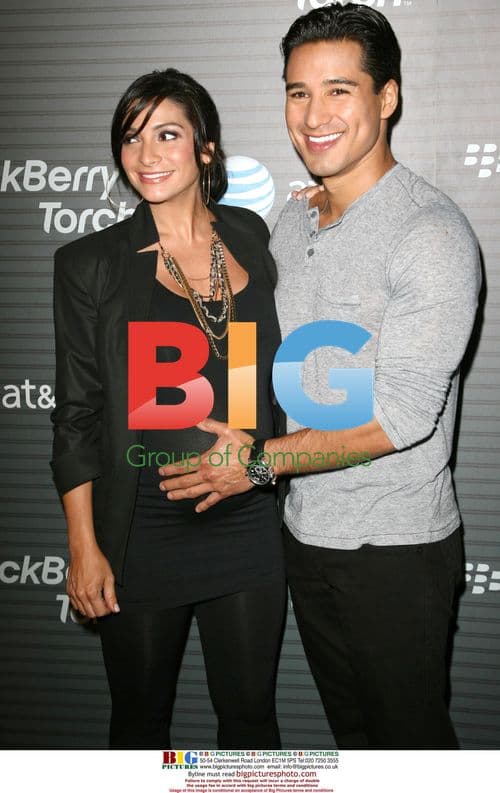 Courtney Mazza and Mario Lopez at Blackberry Launch