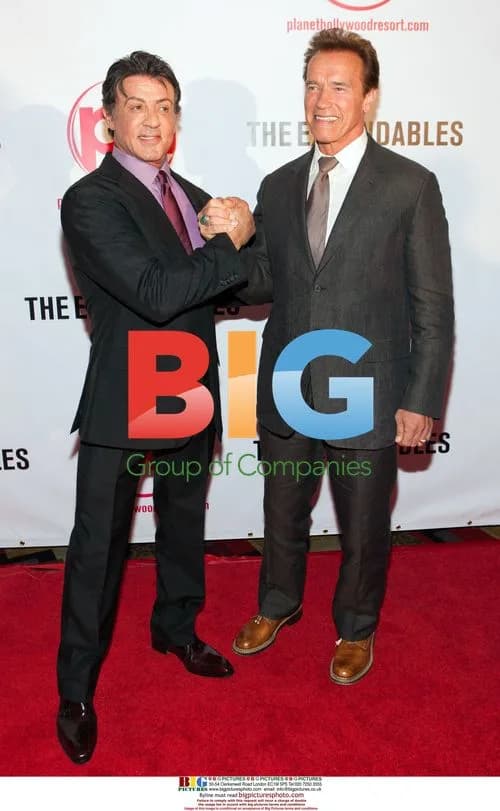 Stallone and Schwarzenegger at 'The Expendables' Premiere