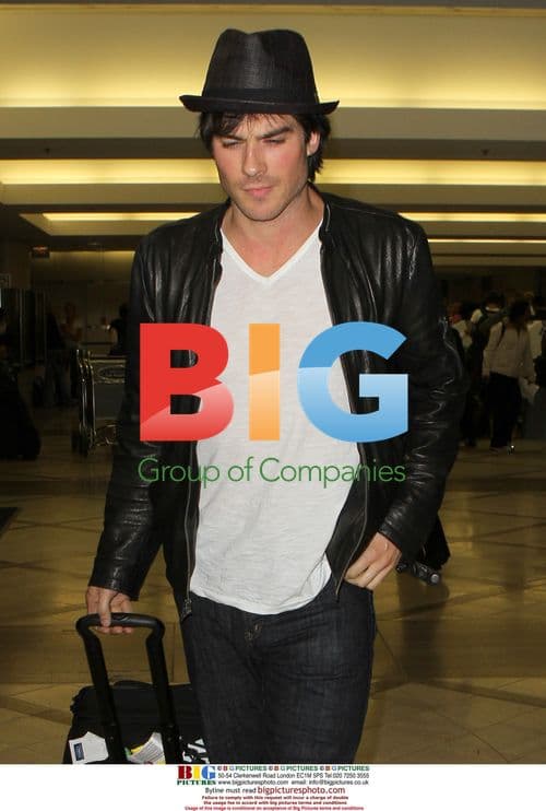 Nina Dobrev and Ian Somerhalder at LAX