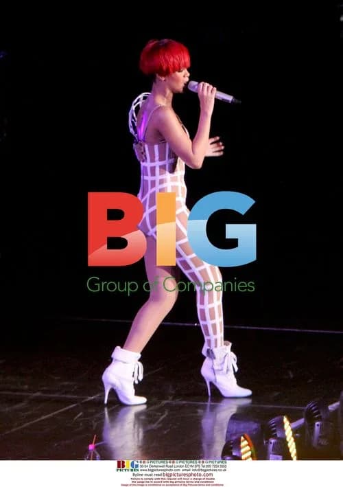 Rihanna performs on stage in New York