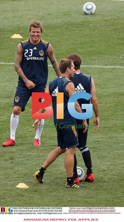 David Beckham practices in Hoboken, NJ