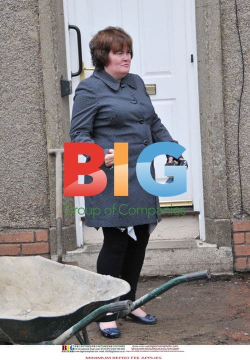 Susan Boyle Laughs Near Home