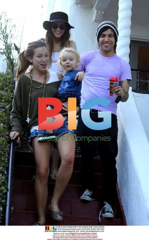 Ashlee Simpson and Pete Wentz with son Bronx