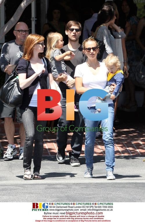 Tobey Maguire with Family in West Hollywood