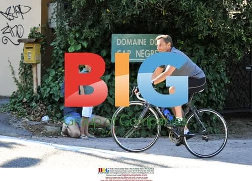 Nicolas Sarkozy bike ride with son