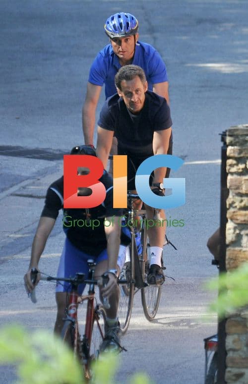 Nicolas Sarkozy with sons in France