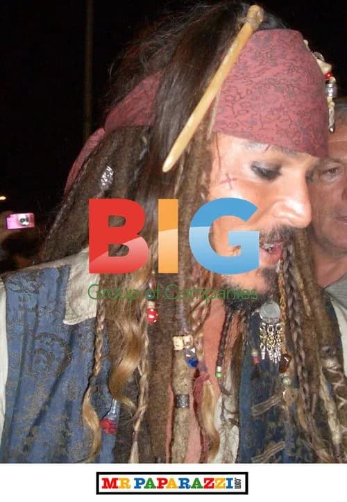 Johnny Depp Filming 'Pirates' in Hawaii