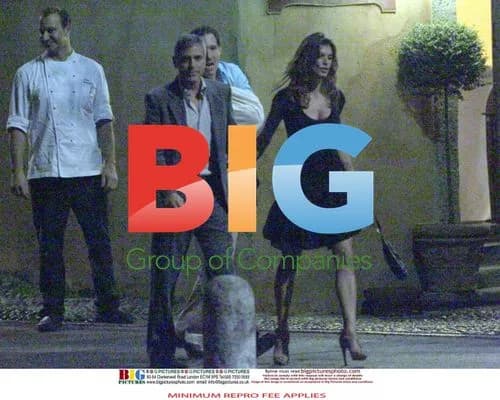 Clooney and Canalis Dine in Italy