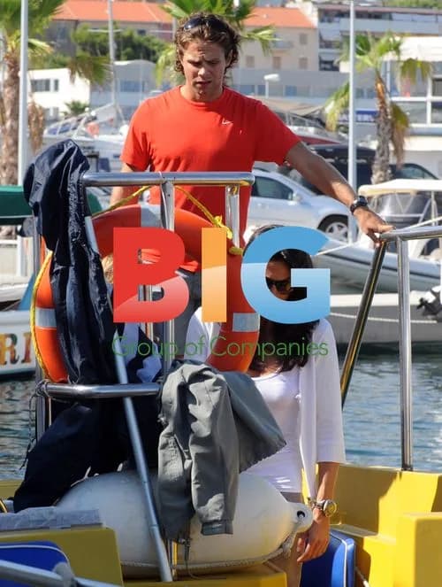 Gabriela Sabatini Leaving on Boat