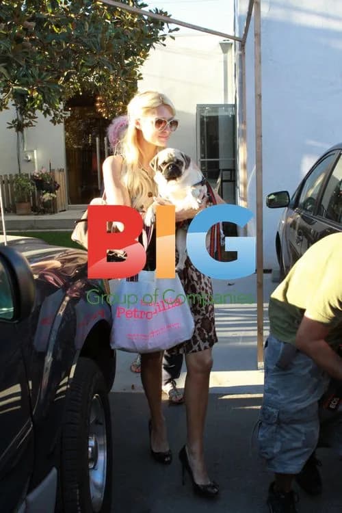 Paris Hilton with Pug Mugsy