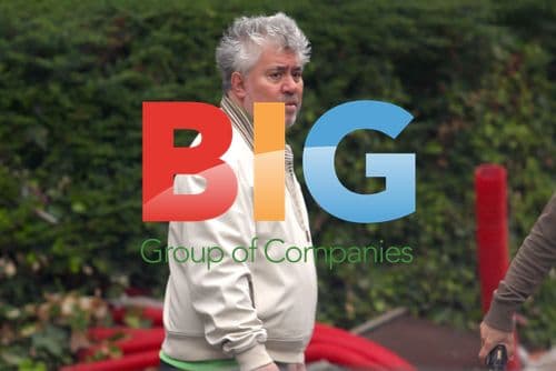 Pedro Almodovar on set in Santiago de Compostela