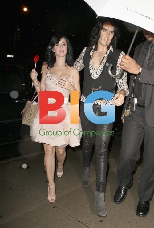 Katy Perry and Russell Brand arrive in NYC