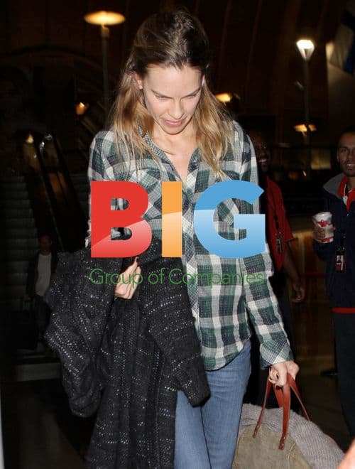 Hilary Swank Arrives at LAX