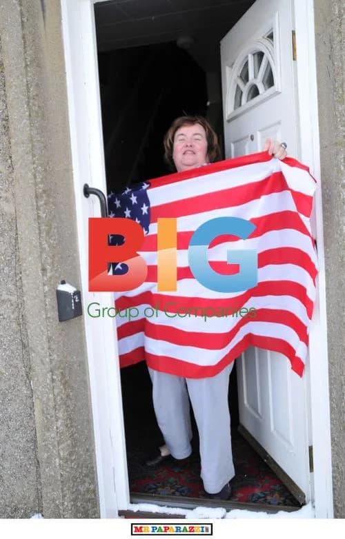 Susan Boyle Arrives Back in Snow