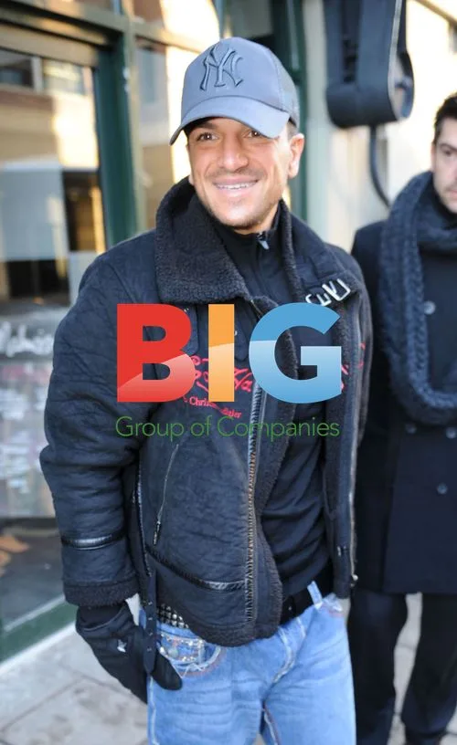 Peter Andre Leaves Hotel in Newcastle
