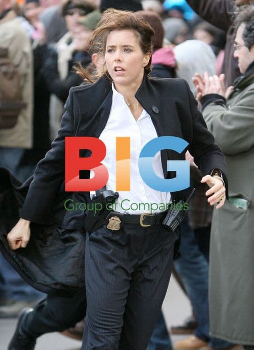 Tea Leoni Filming "Tower Heist"