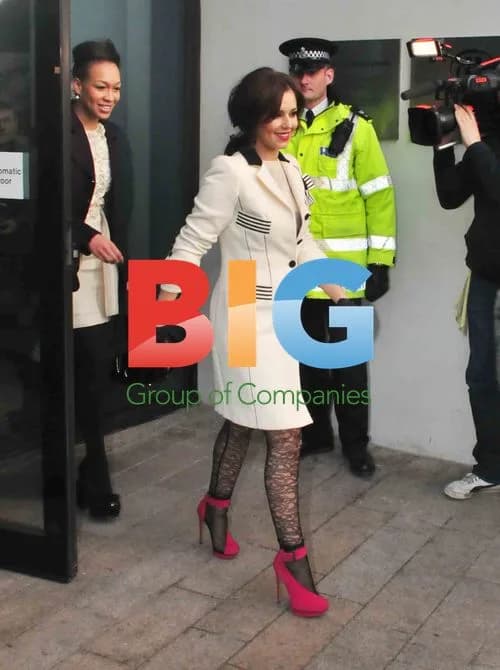 Rebecca Furguson and Cheryl Cole leaving hotel