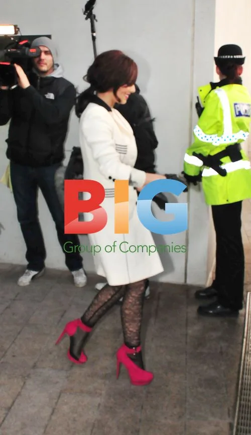Rebecca Furguson and Cheryl Cole leaving hotel