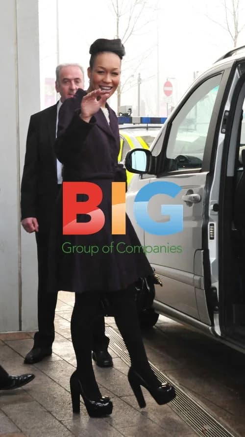 Rebecca Furguson and Cheryl Cole leave hotel