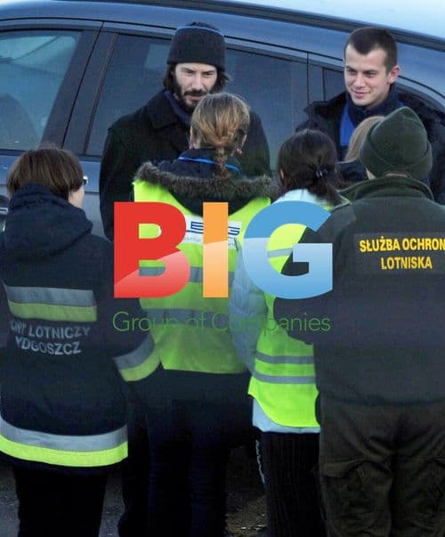 Keanu Reeves at Bydgoszcz Airport in Poland