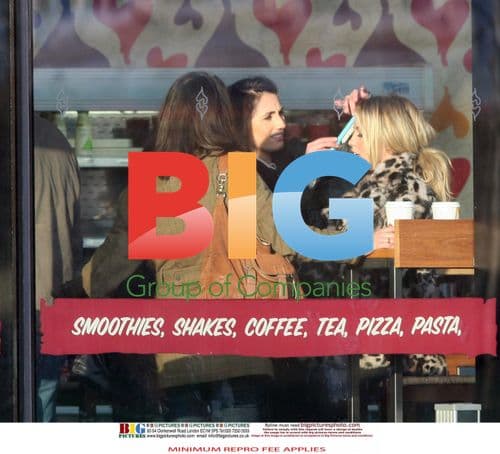 Abigail Clancy filming on South Bank