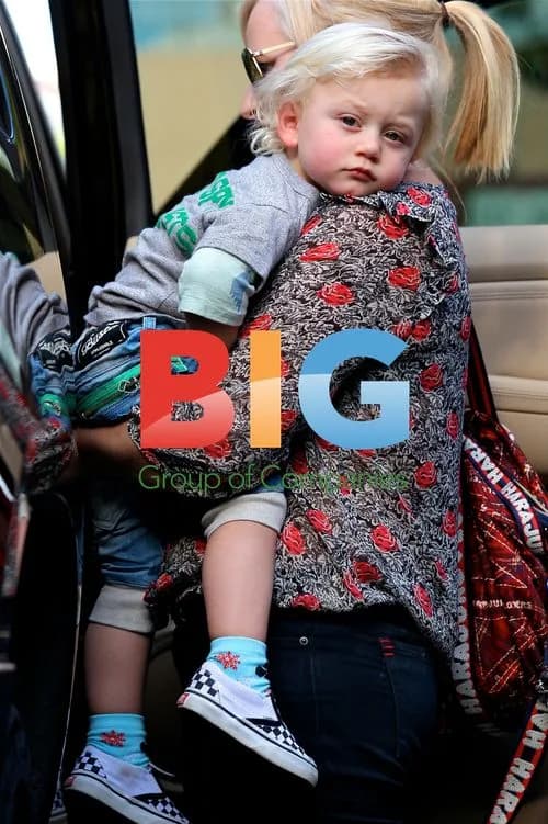 Gwen Stefani and sons leave restaurant