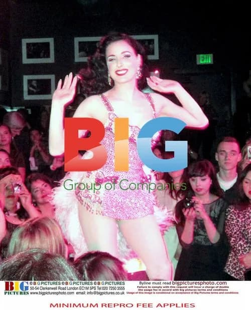 Dita Von Teese in Pink Bikini
